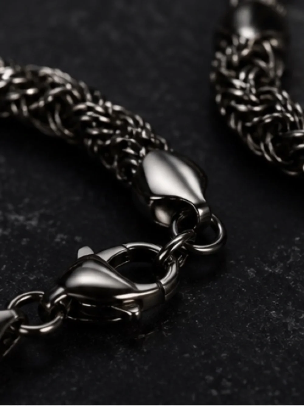 Men’s Black Byzantine Chain Bracelet 8 “ - 9” NEW Unisex